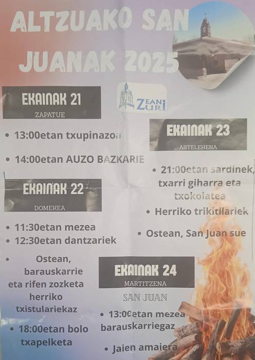 San Juan jaiak Altzuagan