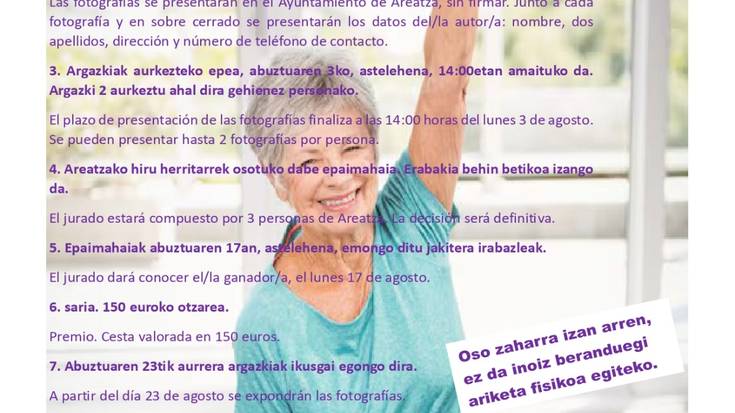 Uparan jubiladuen alkarteak antolatutako Argazki Lehiaketea