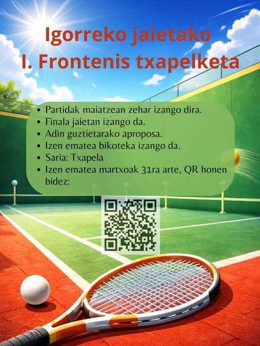 Igorreko Jaietako Frontenis Txapelketea. Izen-emotea