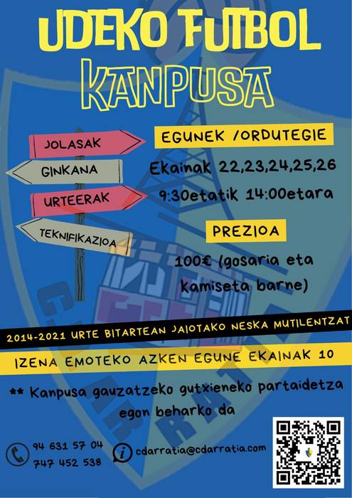 Arratia. Udako futbol kanpusa