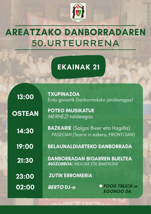Areatzako Danborradaren 50. urteurrena