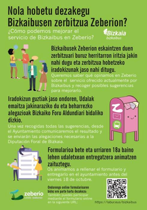 Bizkabusen gaineko galdeketea Zeberion