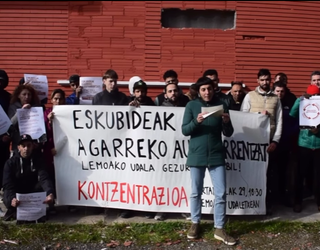 Agarreko auzotarren egoerea salatuteko konzentrazinoa Lemoan