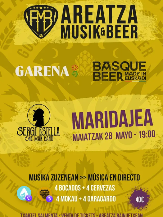 Areatza Musik and Beer. Maridajea Garenan