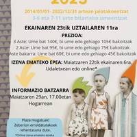 Udalekuak Zeberio. Izen-emotea