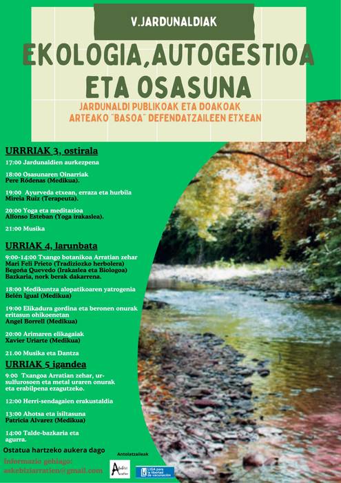 Ekologia, Autogestioa eta Osasuna V. Jardunaldiak