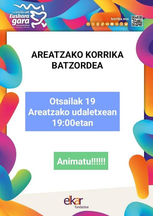 Korrika batzordea Areatzan