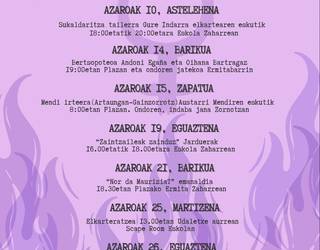 Zeberion 'Azaro feminista' antolatu dabe