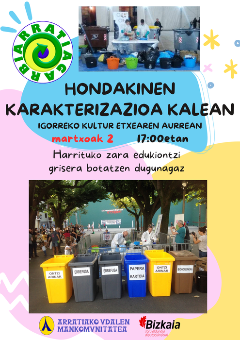Hondakinen karakterizazinoa eta berbaldia