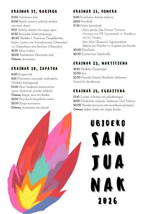 Ubideko jaiak