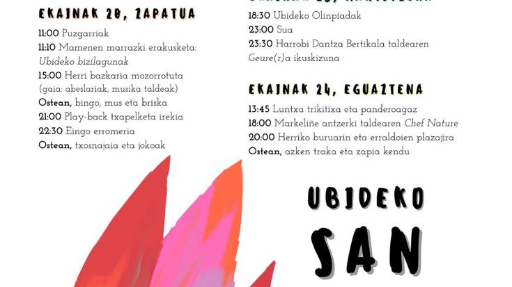 Ubideko jaiak