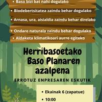 Baso planaren gaineko azalpen ibilaldia