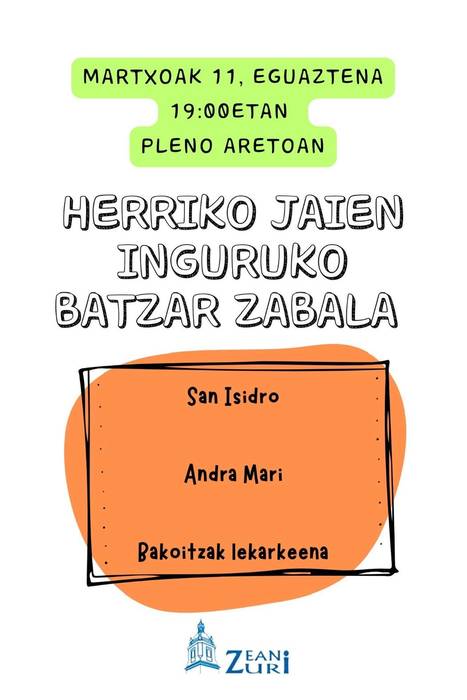 Herriko jaien inguruko batzarra