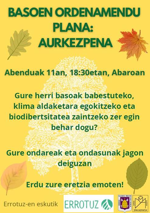 Basoen ordenamentu plana: aurkezpena Diman