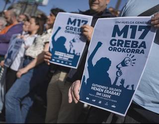 Gitxieneko 1.500 euroko soldatea helmugeagaz, greba orokorrera