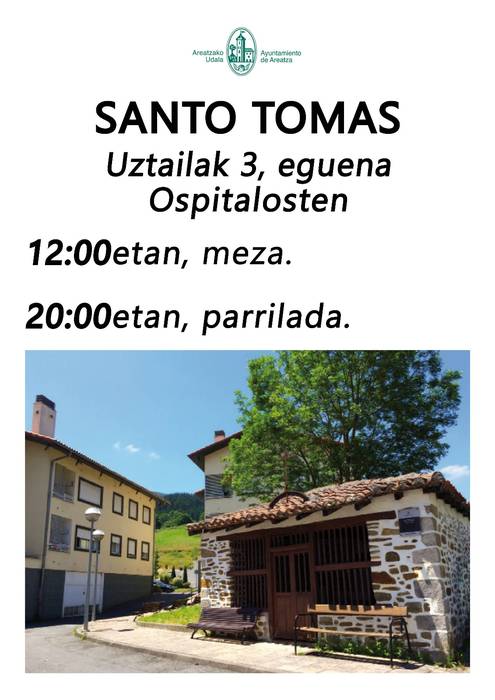 Santo Tomas jaiak Areatzan