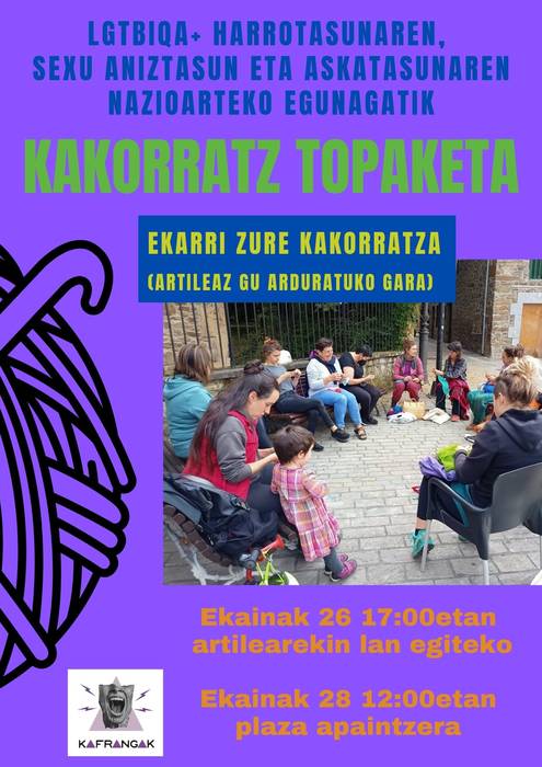 Egindako kakorratz lanakaz plazea apaindu