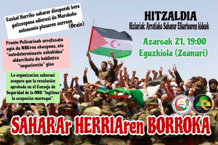 Sahararen gaineko berbaldia Eguzkiolan