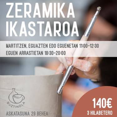 Zeramika ikastaroa Areatzan