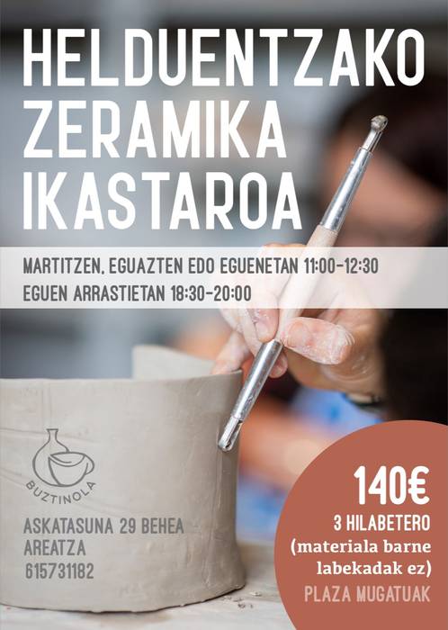 Zeramika ikastaroa Areatzan