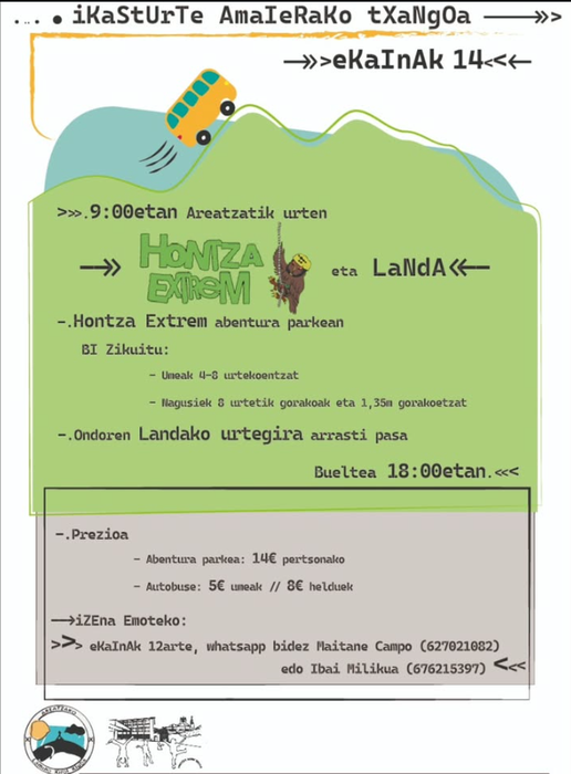 Laminoren ikasturte amaierako urtekerarako izen-emotea