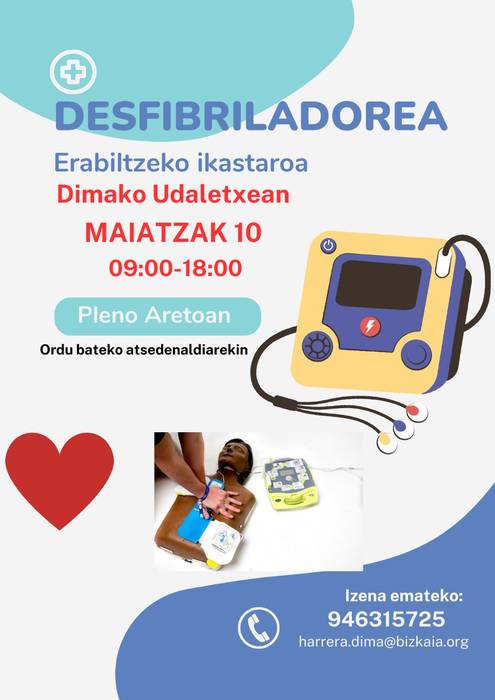 Desfibriladorea erabilteko ikastaroa