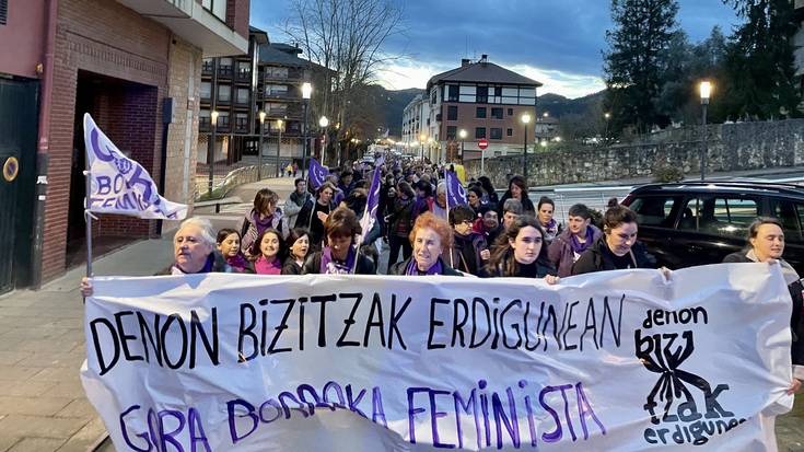 "Zaintzarako eskubide kolektiboa" aldarrikatu dau Arratiako Mugimendu Feministak