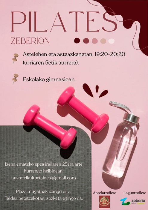 Zeberioko 'Pilates' ikastaroko izen-emotea