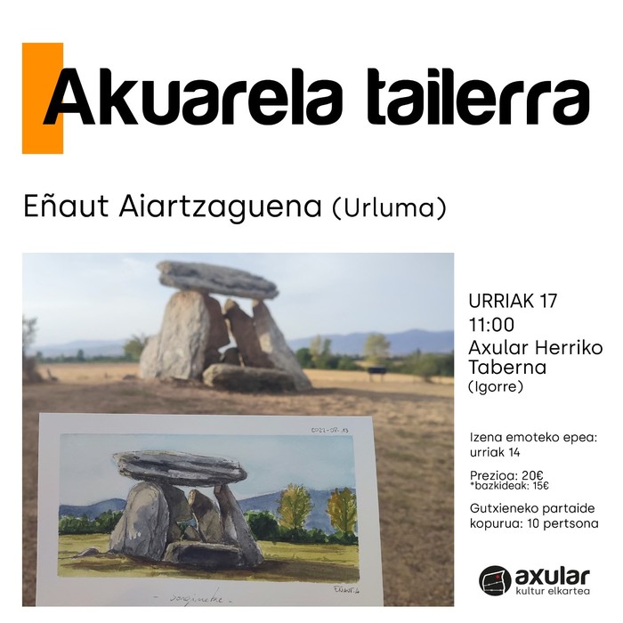 Akuarela tailerra Axular Herriko Tabernan