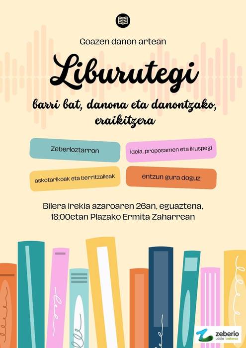 Zeberioko liburutegiaren gaineko batzarra