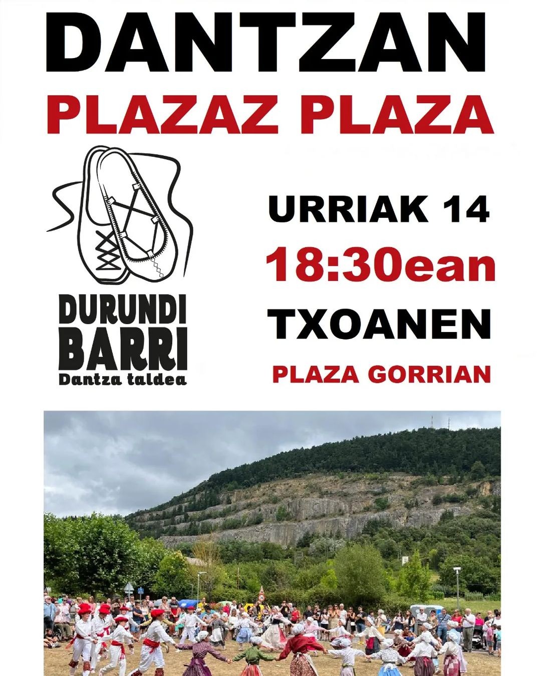 Barikuan Dantzan Plazaz Plaza egongo da Lemoan