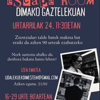 Escape Roomera urtekerea. Izen-emotea