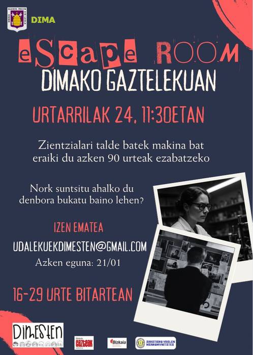 Escape Roomera urtekerea. Izen-emotea