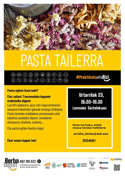 Berbalagun. Pasta tailerra