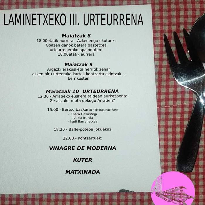 Laminetxe Gaztetxea. Urteurrena