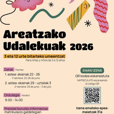 Areatzako udaleku irekiak 2026
