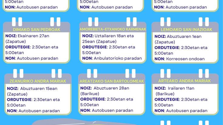 Etxera bueltetako autobusa