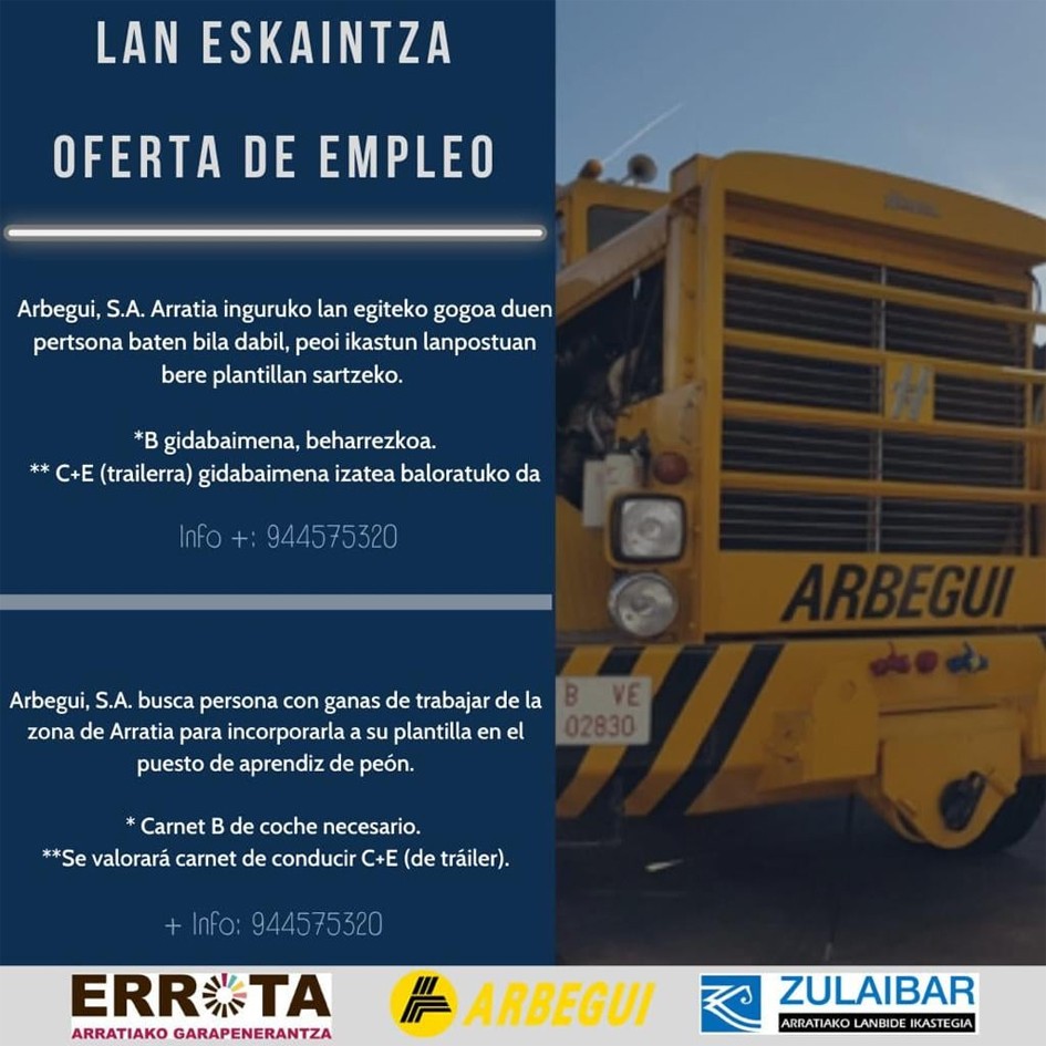 Arbegui enpreseak langilea behar dau