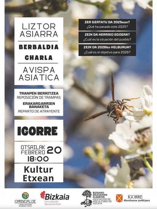 Liztor asiarraren gaineko berbaldia Igorren