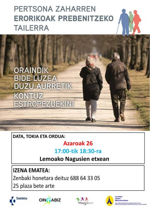 Adinekoen erorketak prebeniduteko tailerra