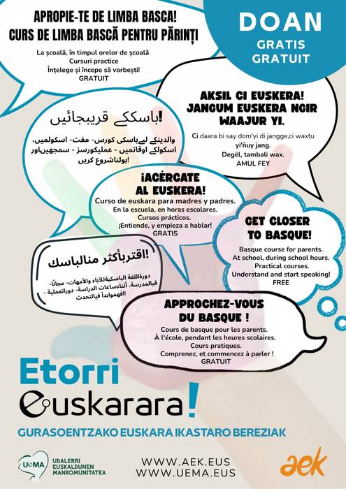 'Etorri euskarara!' ikastaroa Areatzan