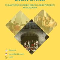'Elkartruke 2025 bizipenak' bideoaren proiekzinoa