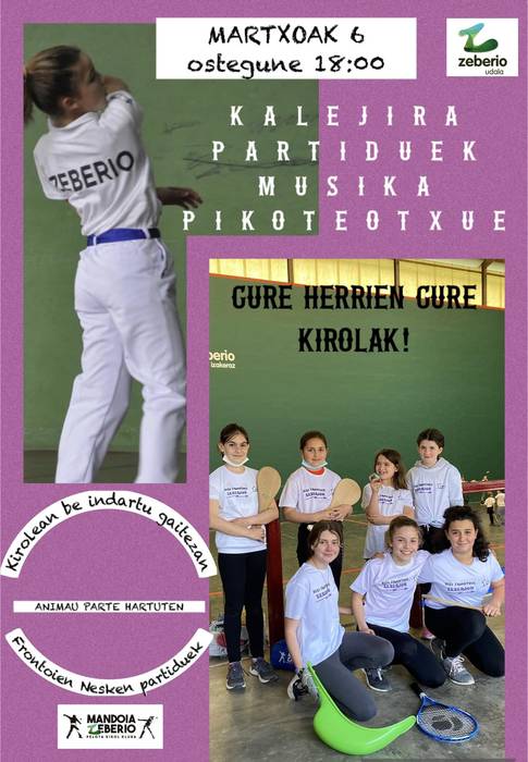 Pelota partiduak Zeberion