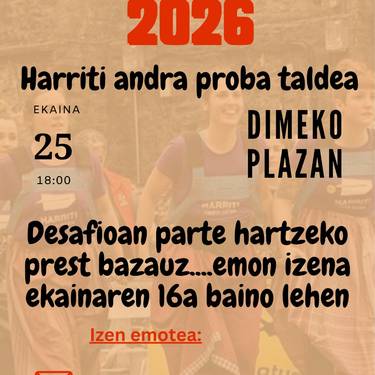 Harritiren desafioan parte hartuteko izen-emotea