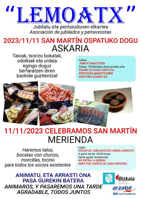 San Martin ospatzeko askaria Lemoan