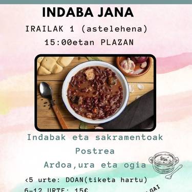 Jaietako indaba janerako txartelak erostea