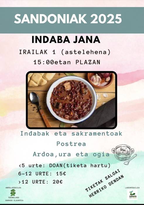 Jaietako indaba janerako txartelak erostea