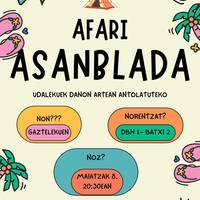 Nagusien udalekuak antolatuteko afaria