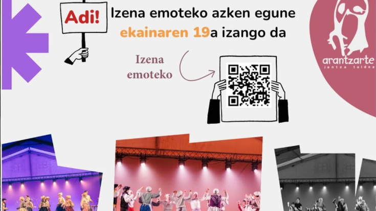 Arantzarten izena emoteko epea zabalik