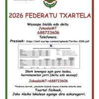 Zeanuriko Joko Alai alkartean feredau txartelak